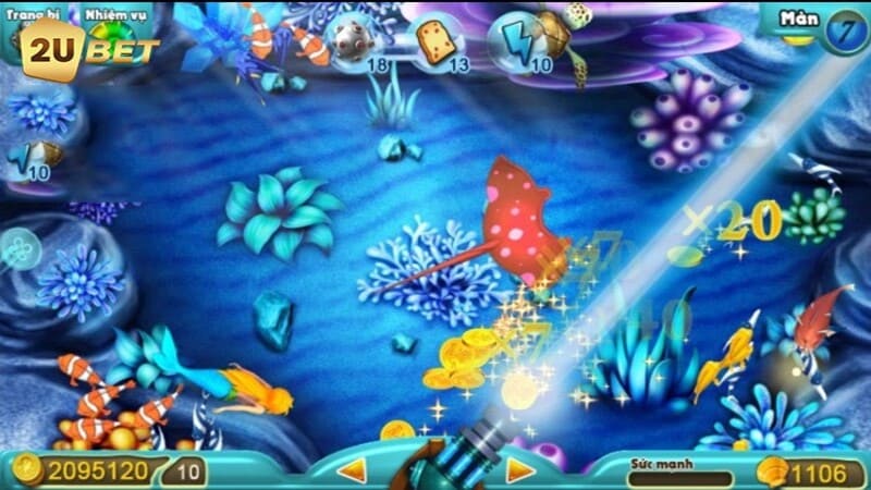 Cách chơi game bắn cá là nắm bắt và bắn các loài cá để kiếm điểm