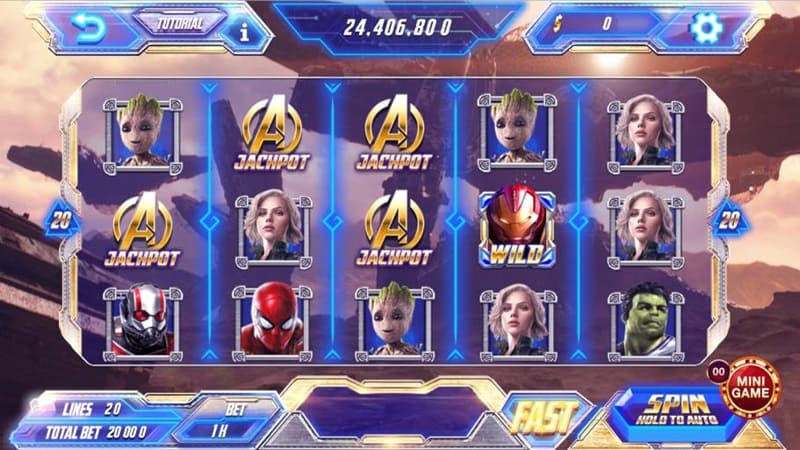 Săn Jackpot cực dễ tại Nổ hũ Avengers