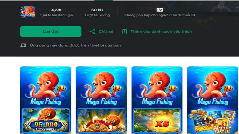 Bắn cá Mega - Trò chơi bắn cá online đổi thưởng
